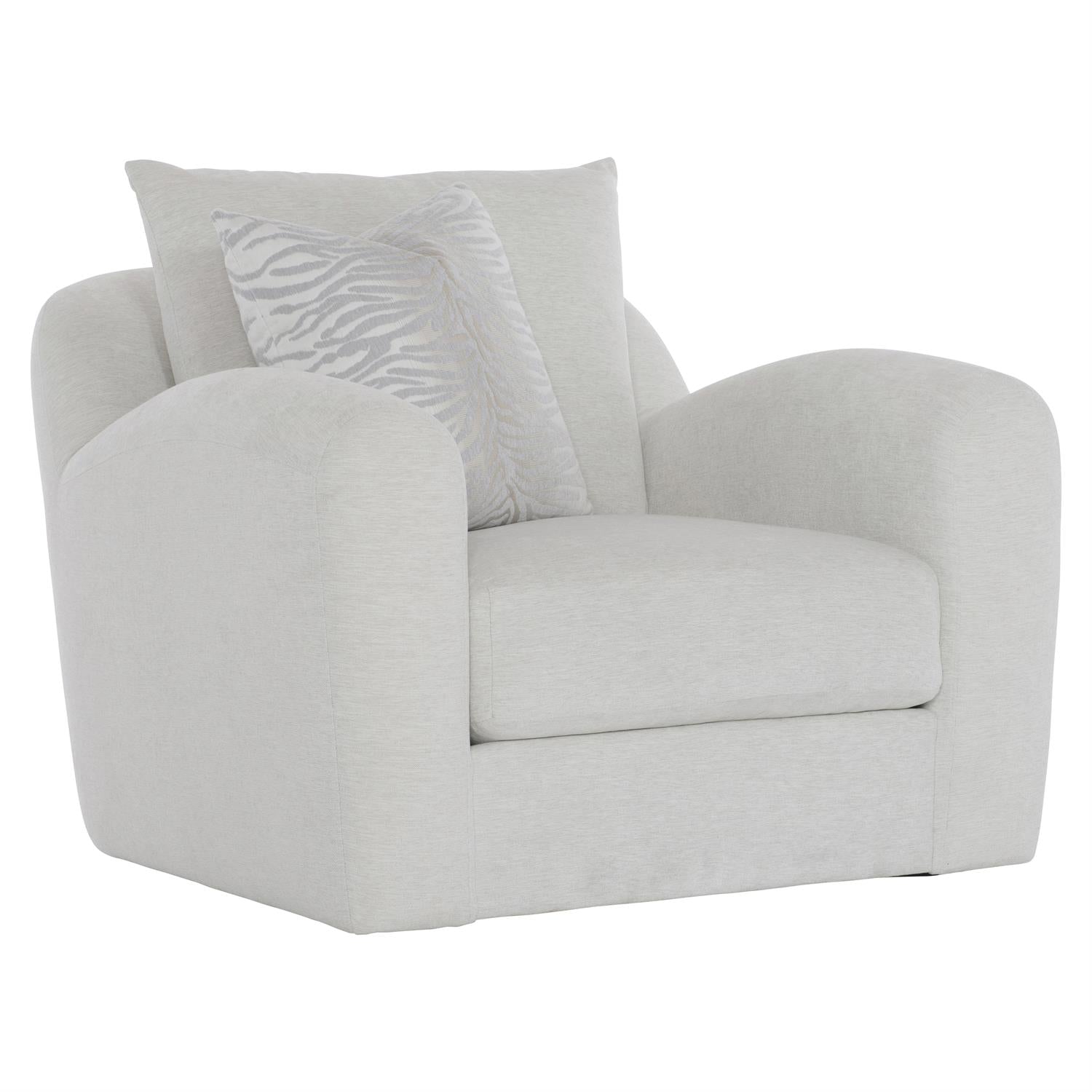 Asher Fabric Swivel Chair-Bernhardt-BHDT-P1052SA-Lounge ChairsWith Pillows-1-France and Son