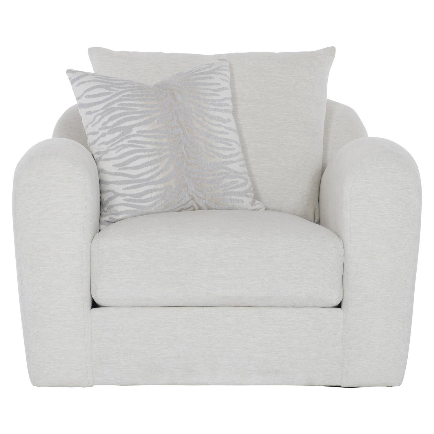 Asher Fabric Swivel Chair-Bernhardt-BHDT-P1052SA-Lounge ChairsWith Pillows-3-France and Son