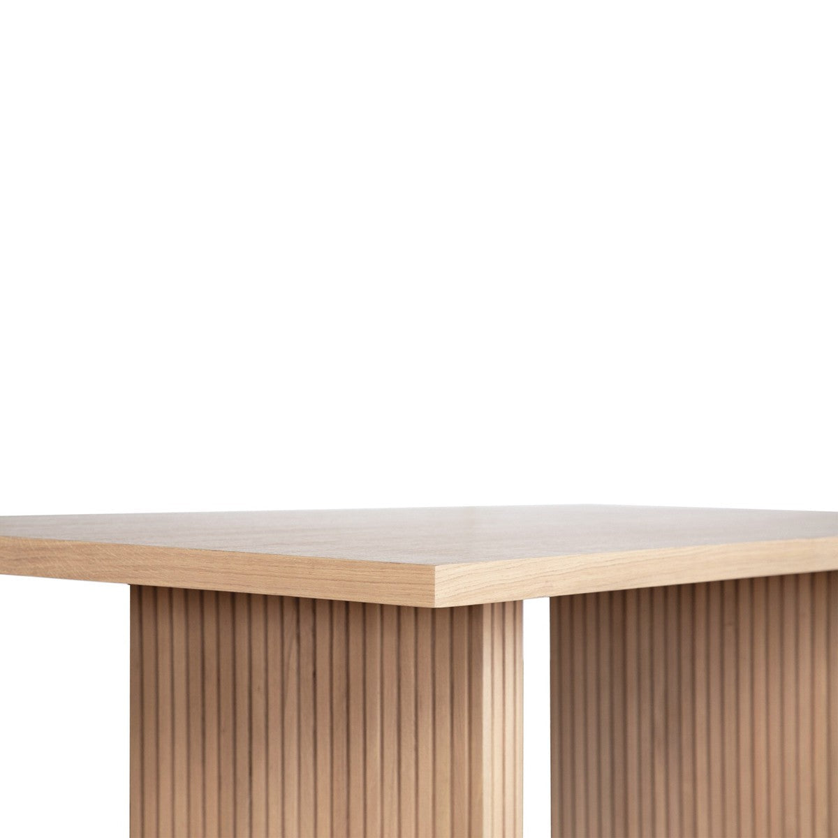 Patterson - Plank Style Slatted Base Dining Table In Natural Oak