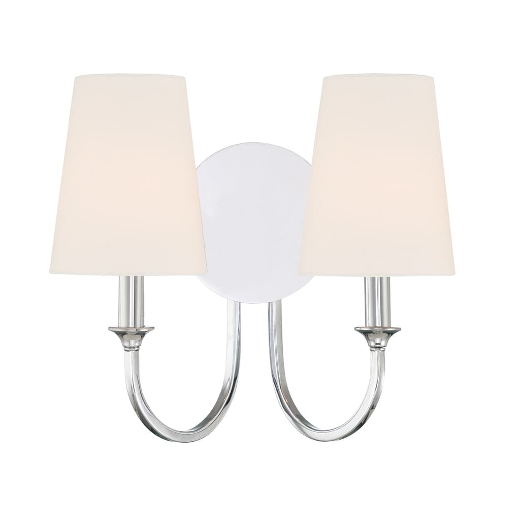 Payton 2 Light Wall Mount-Crystorama Lighting Company-CRYSTO-PAY-922-CH-Wall LightingPolished Chrome-2-France and Son