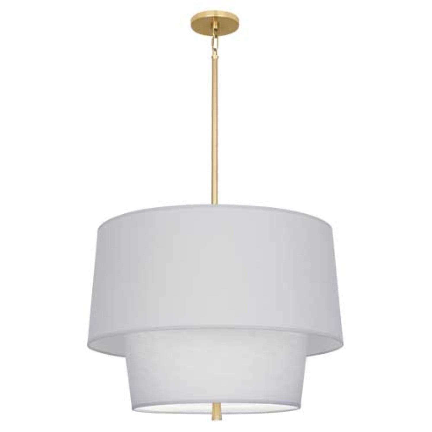 Decker Pendant-Robert Abbey Fine Lighting-ABBEY-PG141-PendantsModern Brass Finish / Pearl Gray-3-France and Son