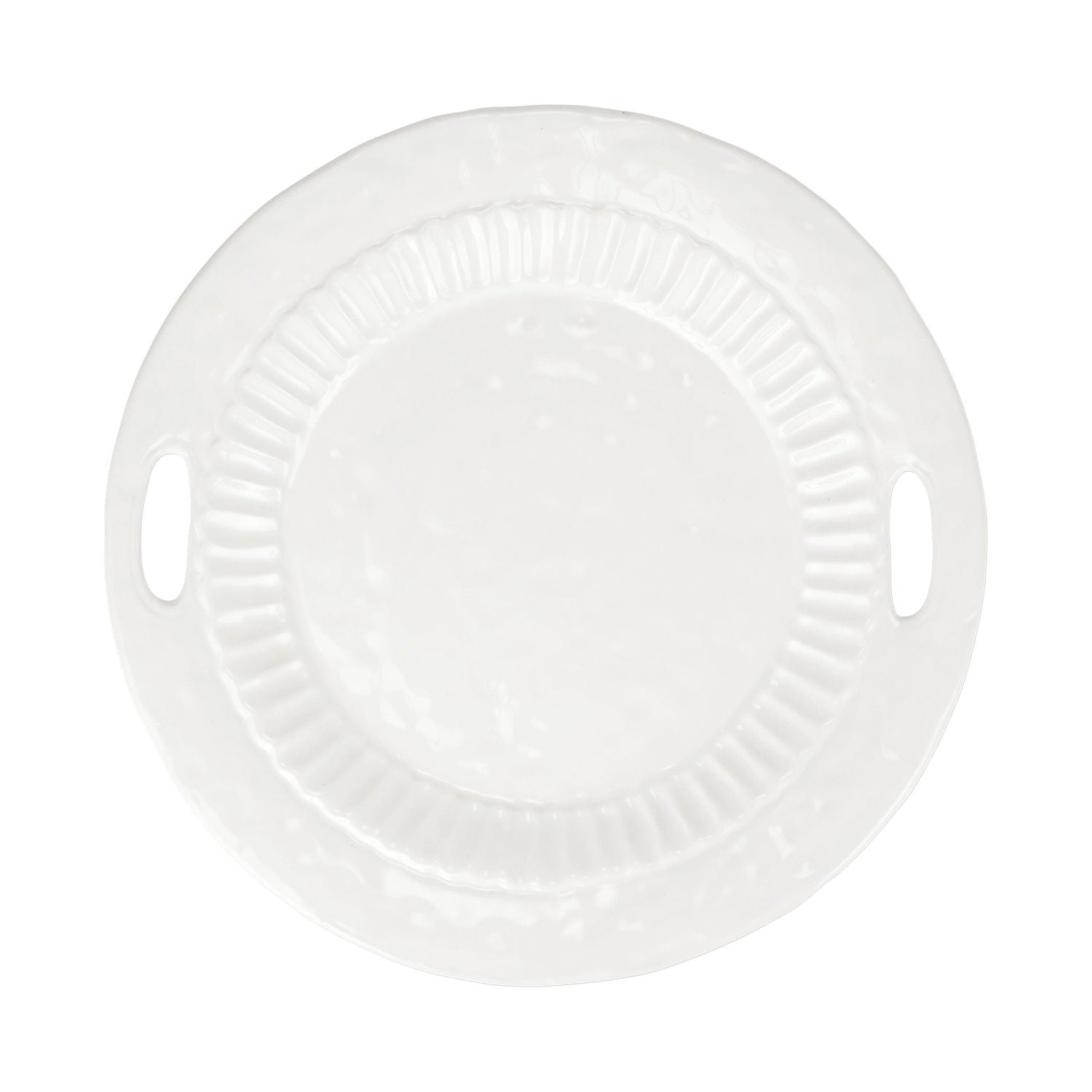 Pietra Serena Handled Round Tray - Default Title