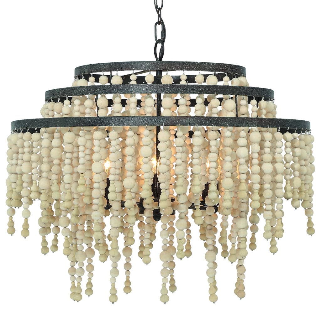 Poppy 6 Light Chandelier-Crystorama Lighting Company-CRYSTO-POP-A5076-FB-Chandeliers-6-France and Son