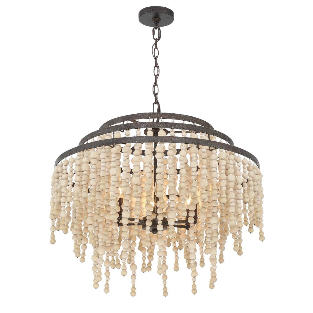 Poppy 6 Light Chandelier-Crystorama Lighting Company-CRYSTO-POP-A5076-FB-Chandeliers-4-France and Son