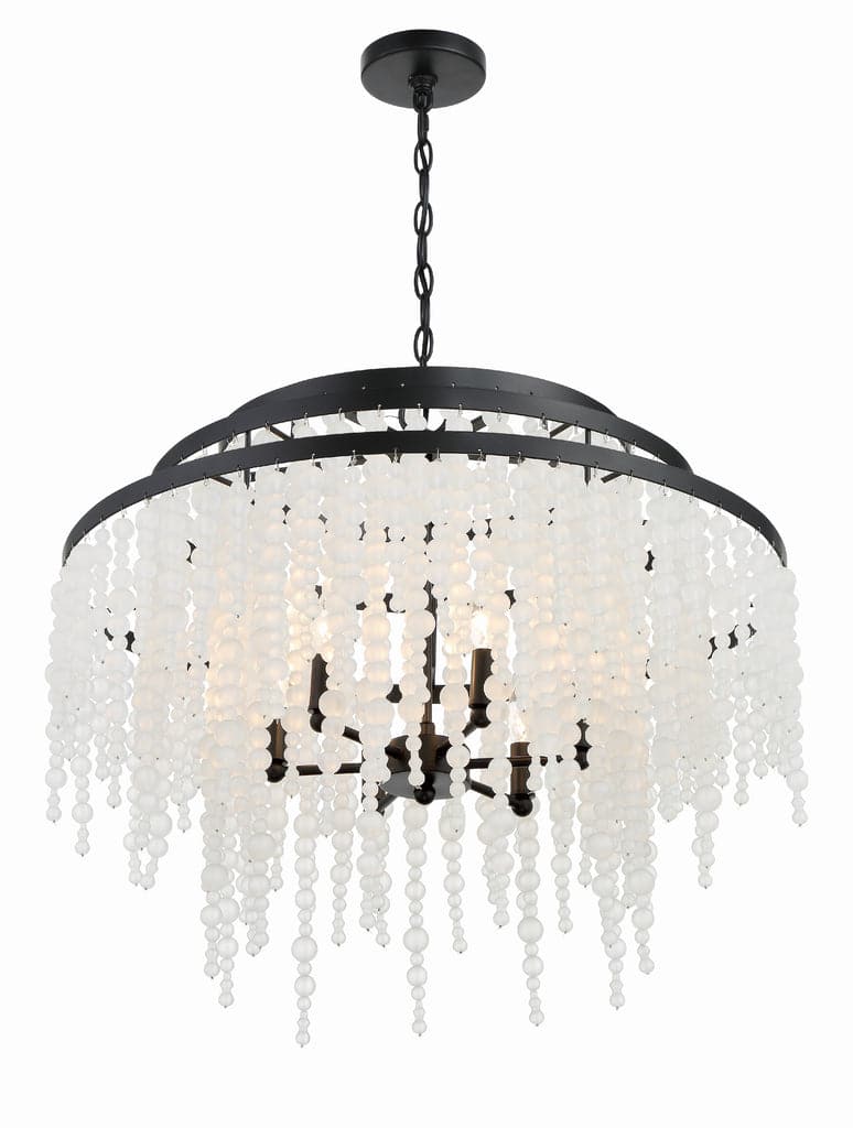 Poppy 6 Light Chandelier-Crystorama Lighting Company-CRYSTO-POP-A5076-FB-ChandeliersForged Bronze-10-France and Son