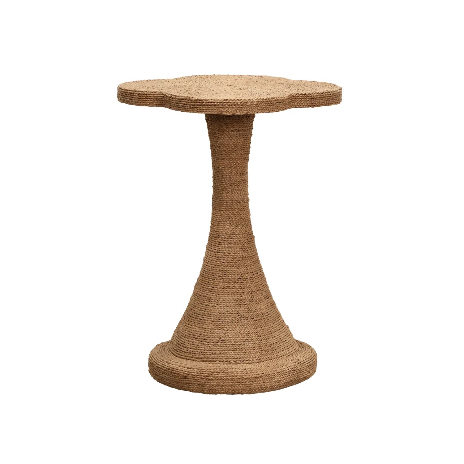 Primrose Clover Top Side Table In Wrapped Rope