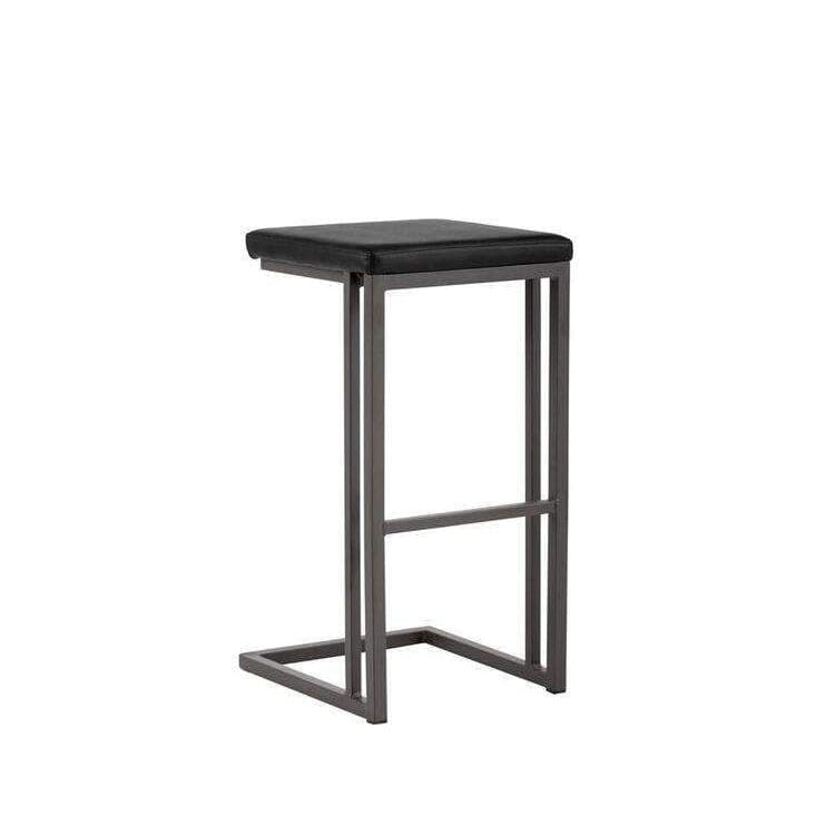 Boone Barstool-Sunpan-SUNPAN-104954-Bar StoolsBlack - Bravo Cognac-1-France and Son