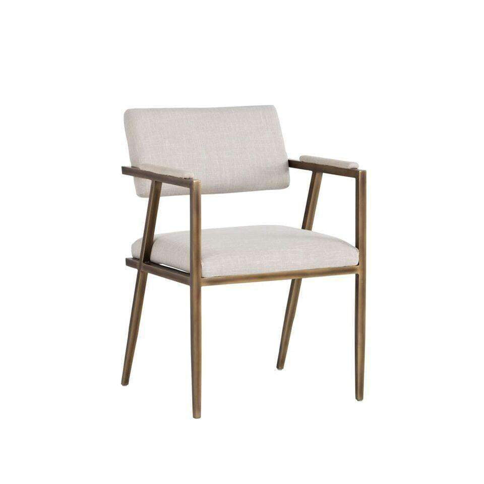 Ventouz Armchair-Sunpan-SUNPAN-102778-Dining ChairsBeige Linen-1-France and Son