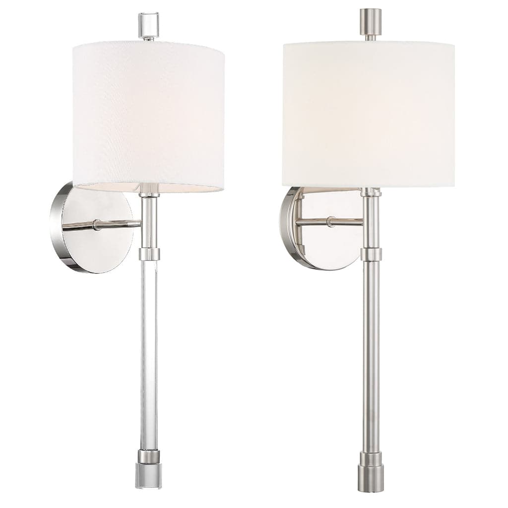 Rachel 1 Light Wall Sconce-Crystorama Lighting Company-CRYSTO-RAC-A3501-PN-Wall LightingPolished Nickel-1-France and Son