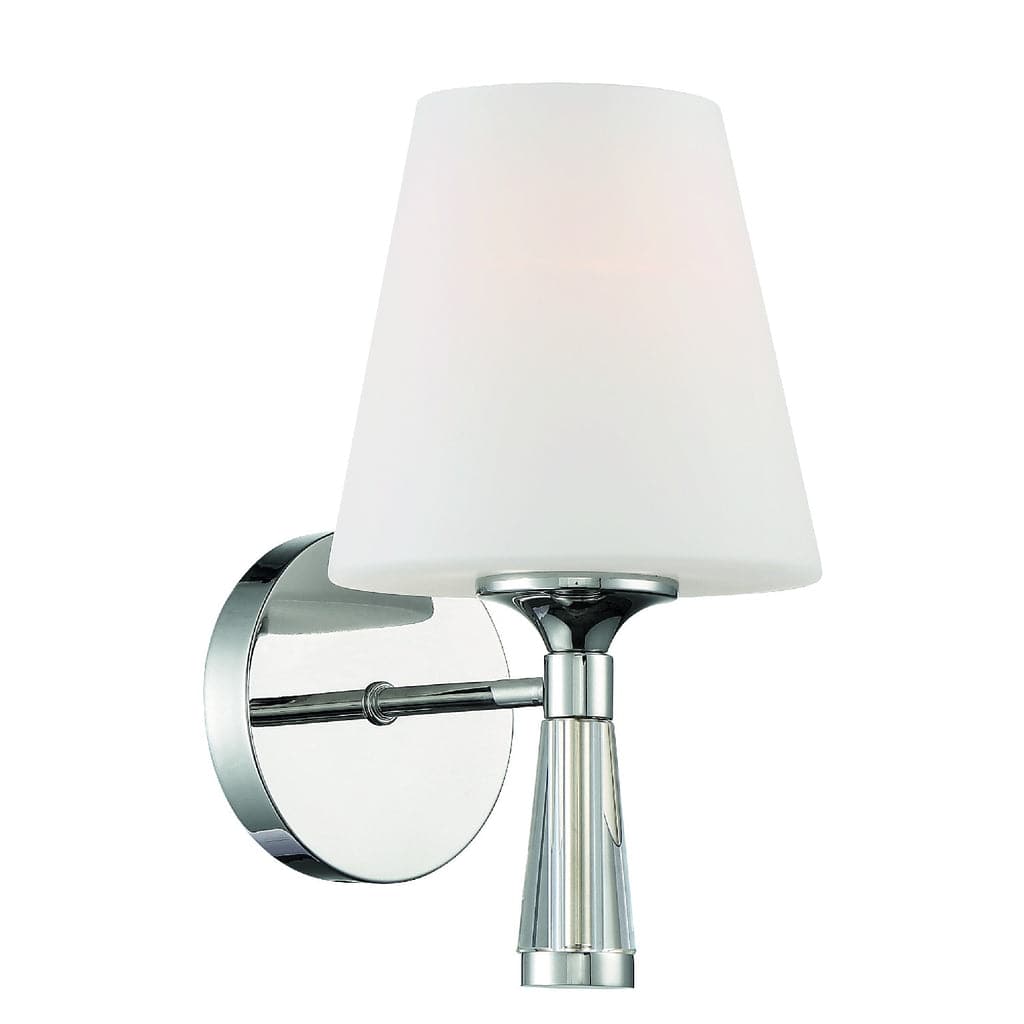 Ramsey 1 Light Wall Mount-Crystorama Lighting Company-CRYSTO-RAM-A3401-PN-Wall LightingPolished Nickel-1-France and Son