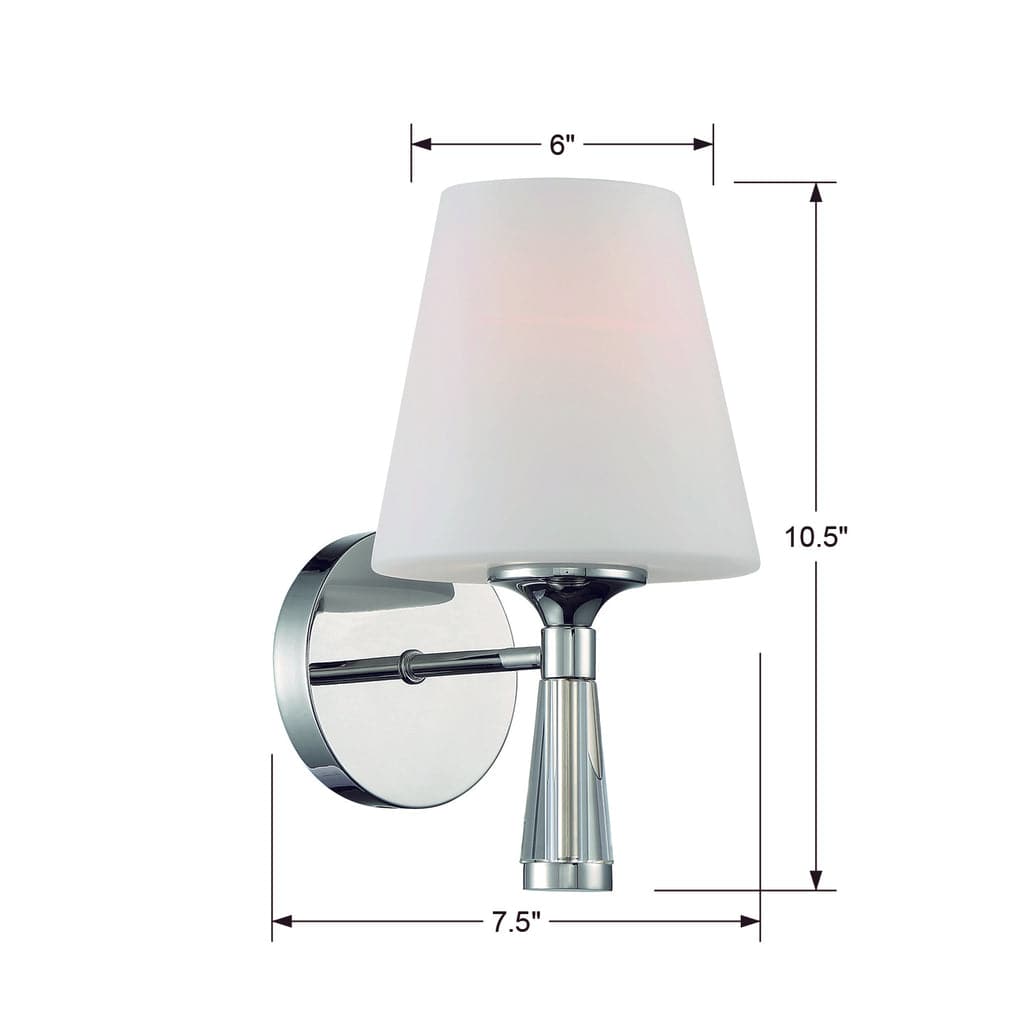 Ramsey 1 Light Wall Mount-Crystorama Lighting Company-CRYSTO-RAM-A3401-PN-Wall LightingPolished Nickel-5-France and Son