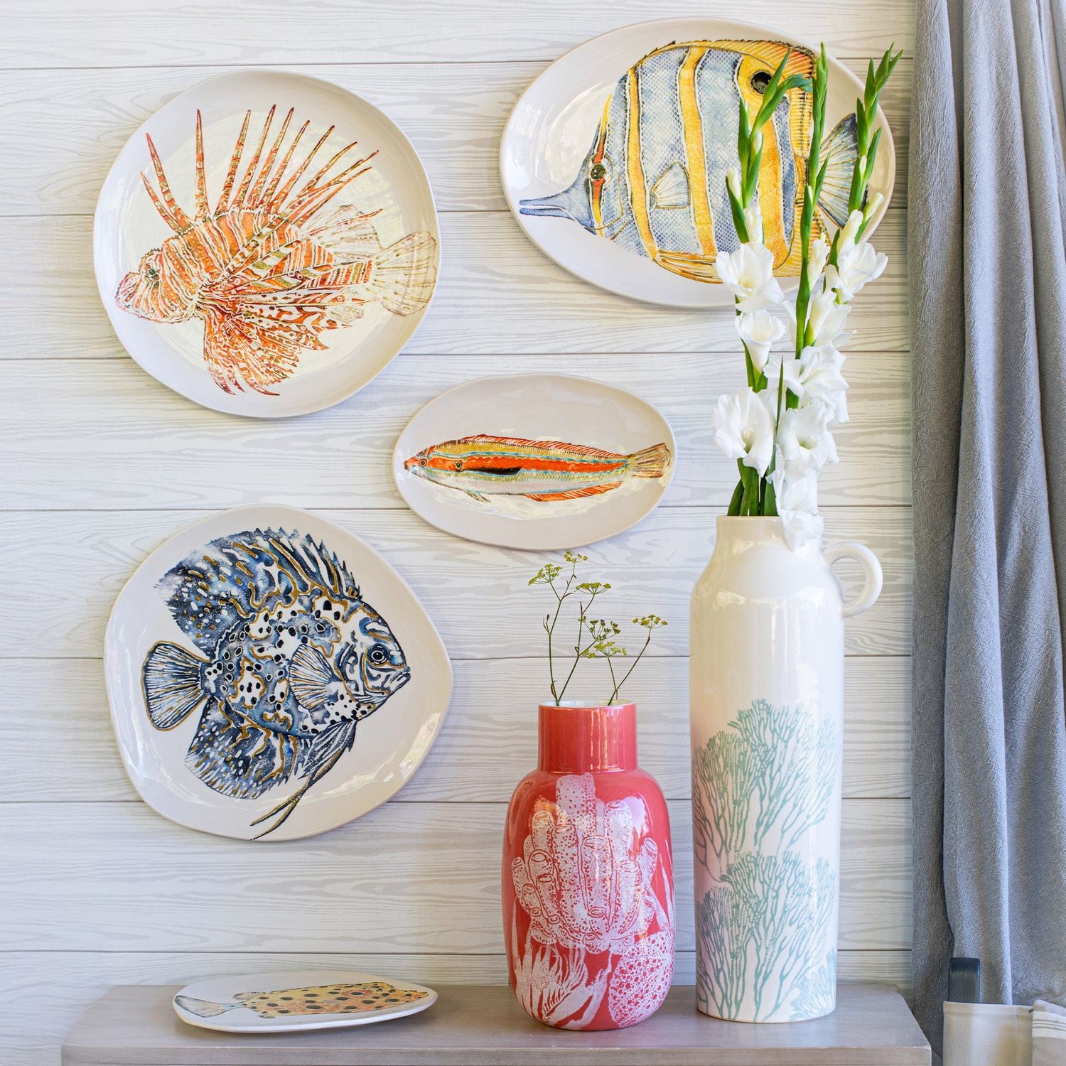 Reef Tropical Rainbow Fish Oval Platter