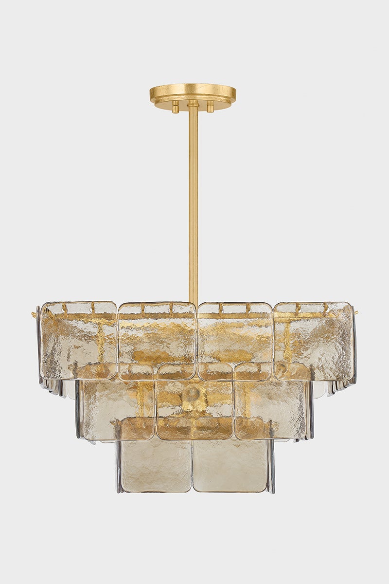 Regal Chandelier - Vintage Gold Leaf 9 Lights