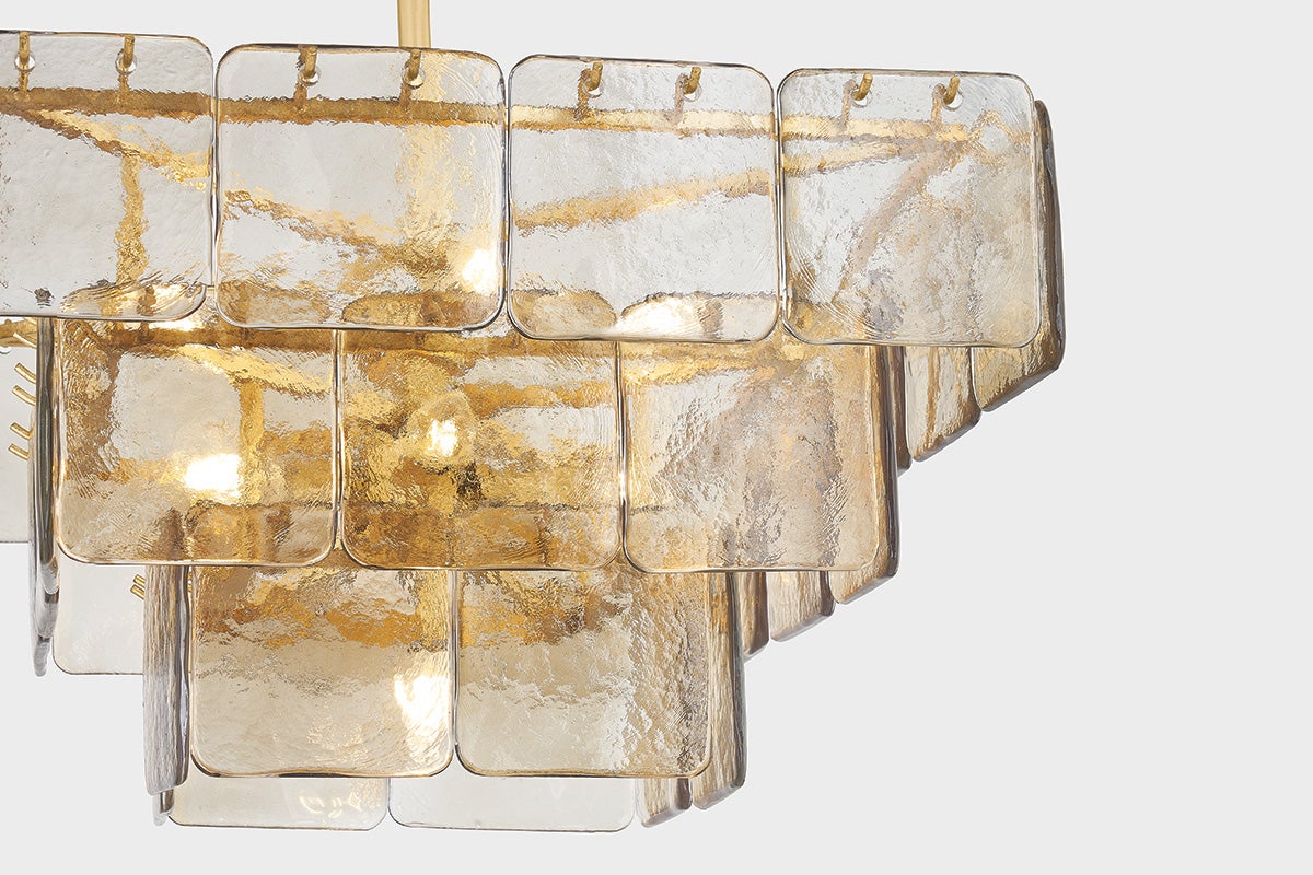 Regal Chandelier - Vintage Gold Leaf 9 Lights