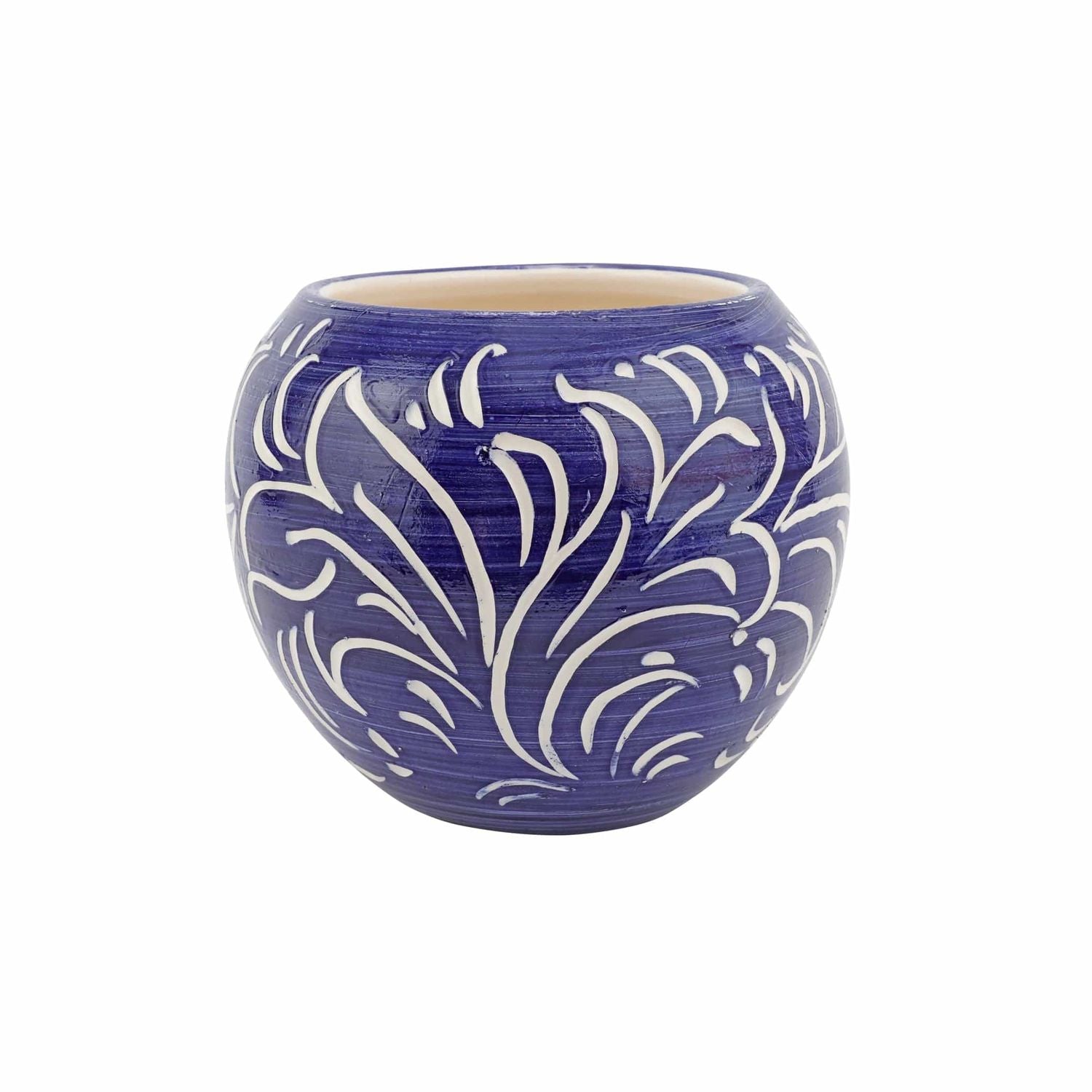 Rustic Garden Scroll Round Cachepot