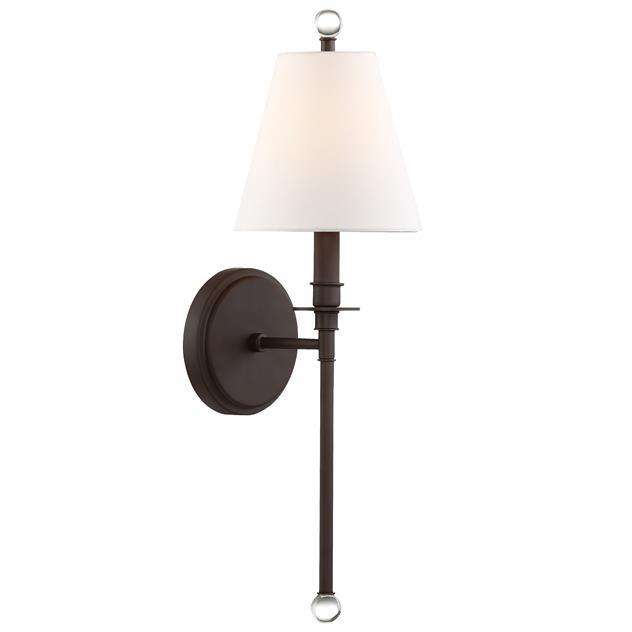 Riverdale 1 Light Sconce-Crystorama Lighting Company-CRYSTO-RIV-382-DB-Wall LightingBronze-3-France and Son