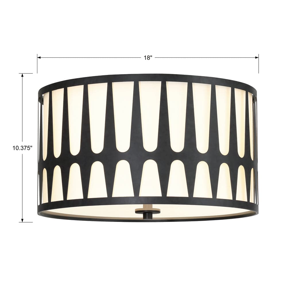 Royston 3 Light Ceiling Mount-Crystorama Lighting Company-CRYSTO-ROY-800-BK-ChandeliersBlack-5-France and Son