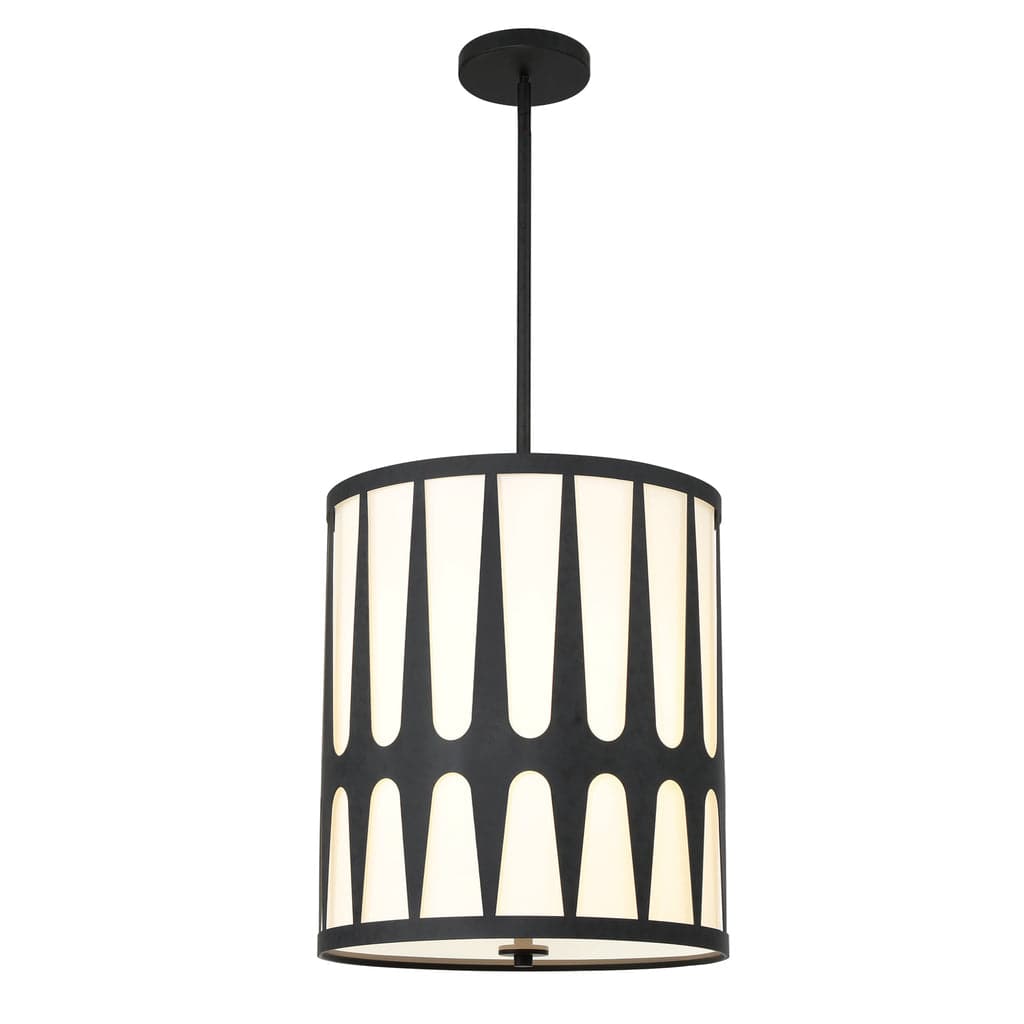 Royston 4 Light Pendant-Crystorama Lighting Company-CRYSTO-ROY-805-BK-PendantsBlack Metal-1-France and Son