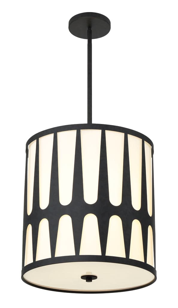 Royston 4 Light Pendant-Crystorama Lighting Company-CRYSTO-ROY-805-BK-PendantsBlack Metal-3-France and Son