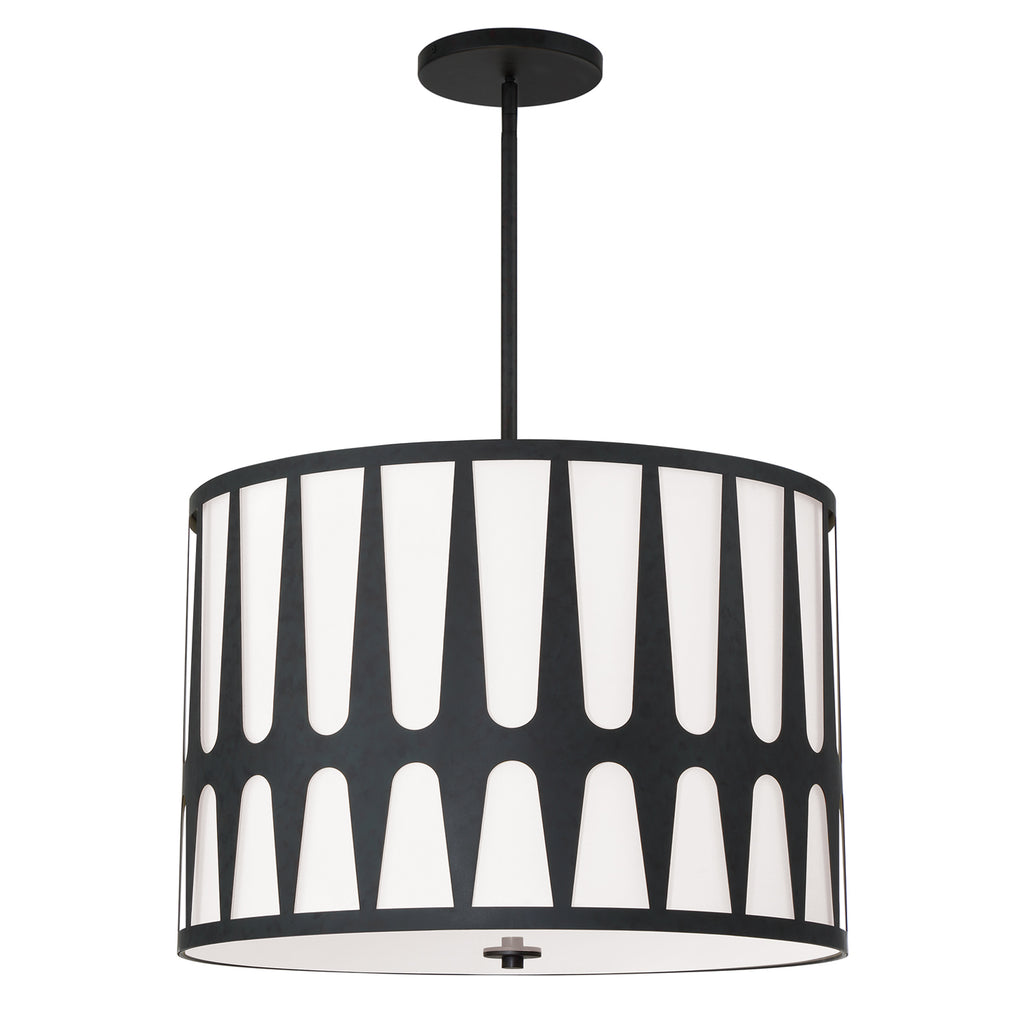 Royston 5 Light Pendant-Crystorama Lighting Company-CRYSTO-ROY-809-BK-Pendants-1-France and Son