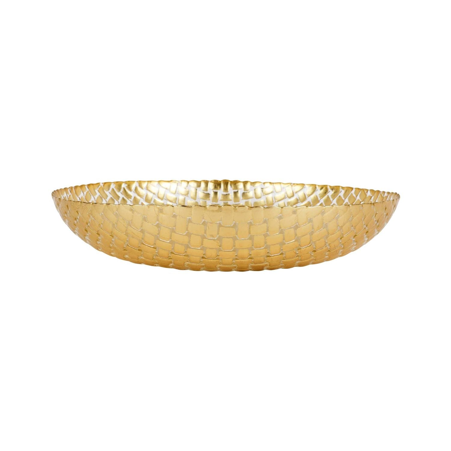 Rufolo Glass Basketweave Shallow Bowl