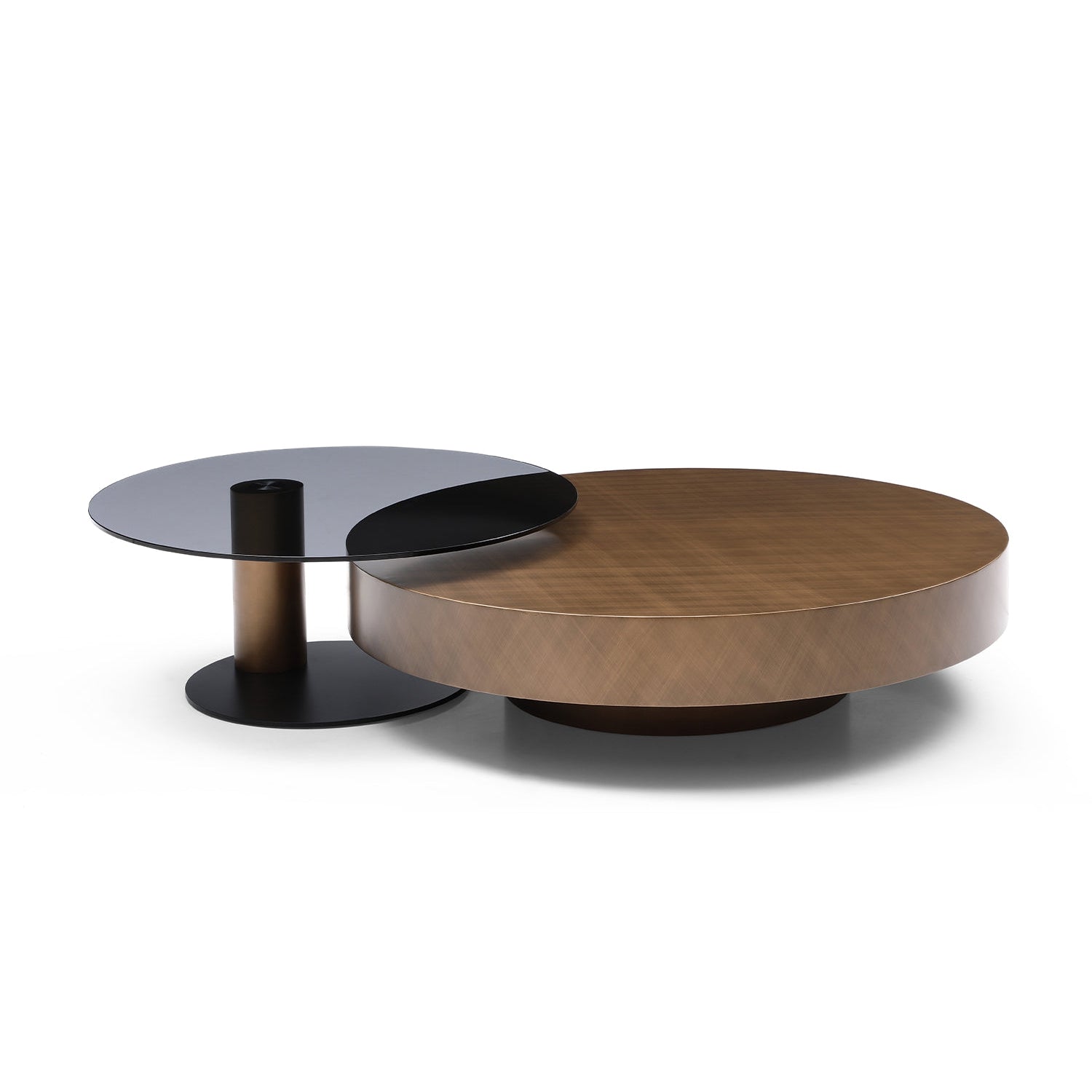 Renata Coffee Table-Whiteline Modern Living-WHITELINE-CT1932-BLK/BRZ-Coffee Tables-1-France and Son