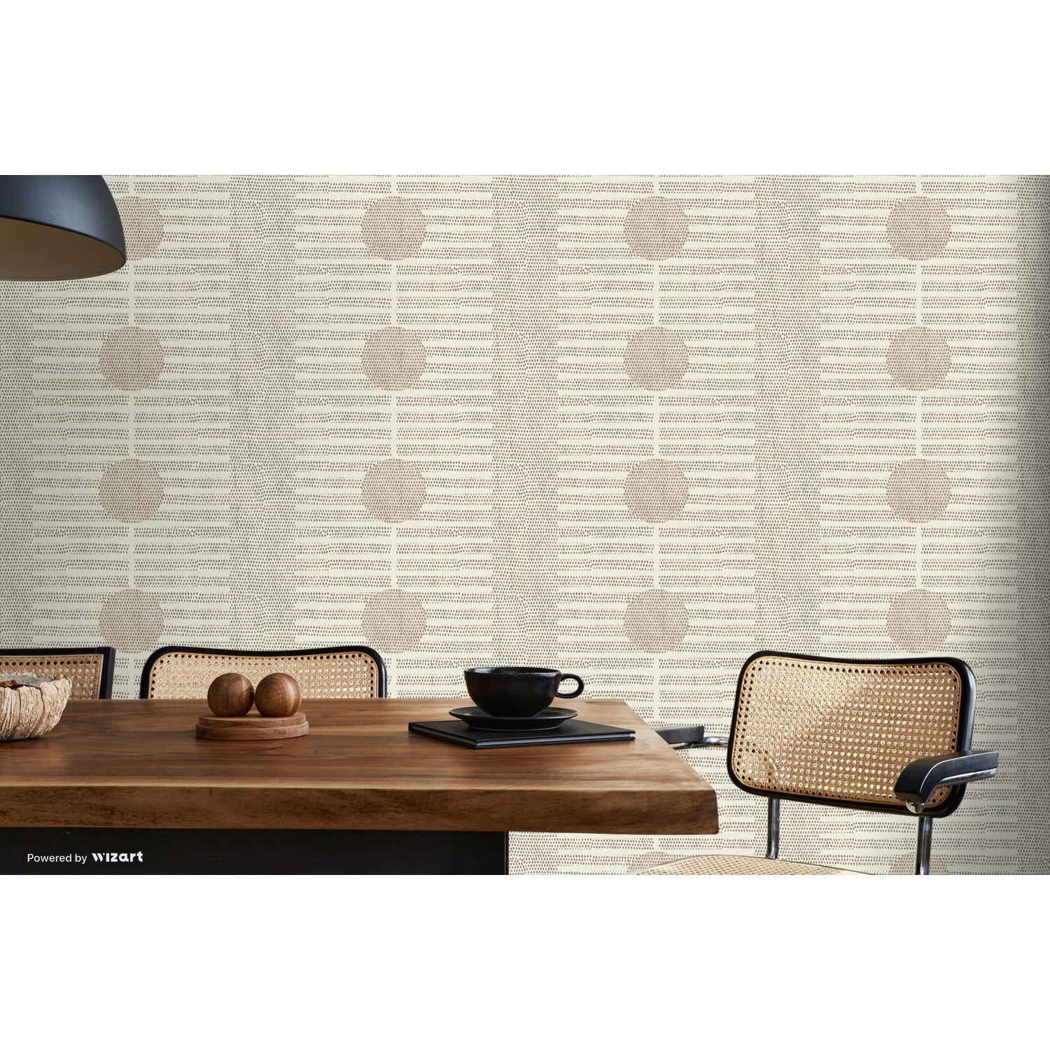 Nomalanga Wallpaper-Mitchell Black-MITCHB-WCFM4-BL-PM-10-Wall DecorPatterns Mocha & Black-Premium Matte Paper-5-France and Son