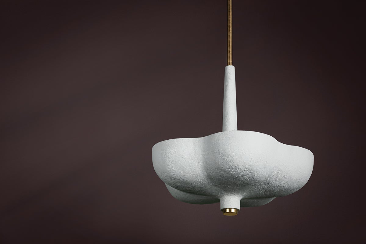 Rimini Pendant - Gold Leaf / Gesso White 3 Lights