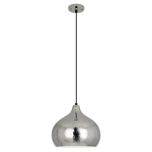 Dal Dome Pendant-Robert Abbey Fine Lighting-ABBEY-S9874-PendantsPolished Nickel-2-France and Son