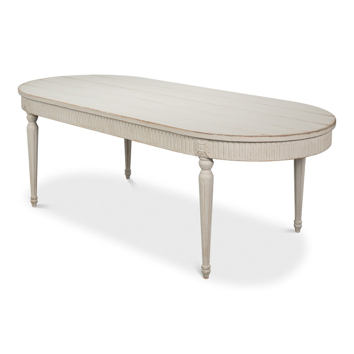 French Antique Reproduction Dining Table 89" - detail view