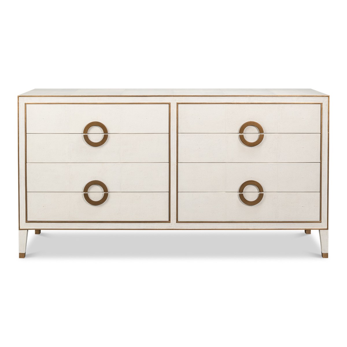 Gabriella 8-Drawer Chest - Osprey White - Osprey White front view