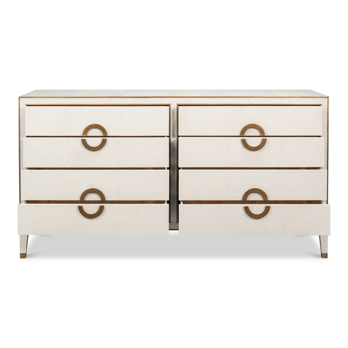 Gabriella 8-Drawer Chest - Osprey White - detail view
