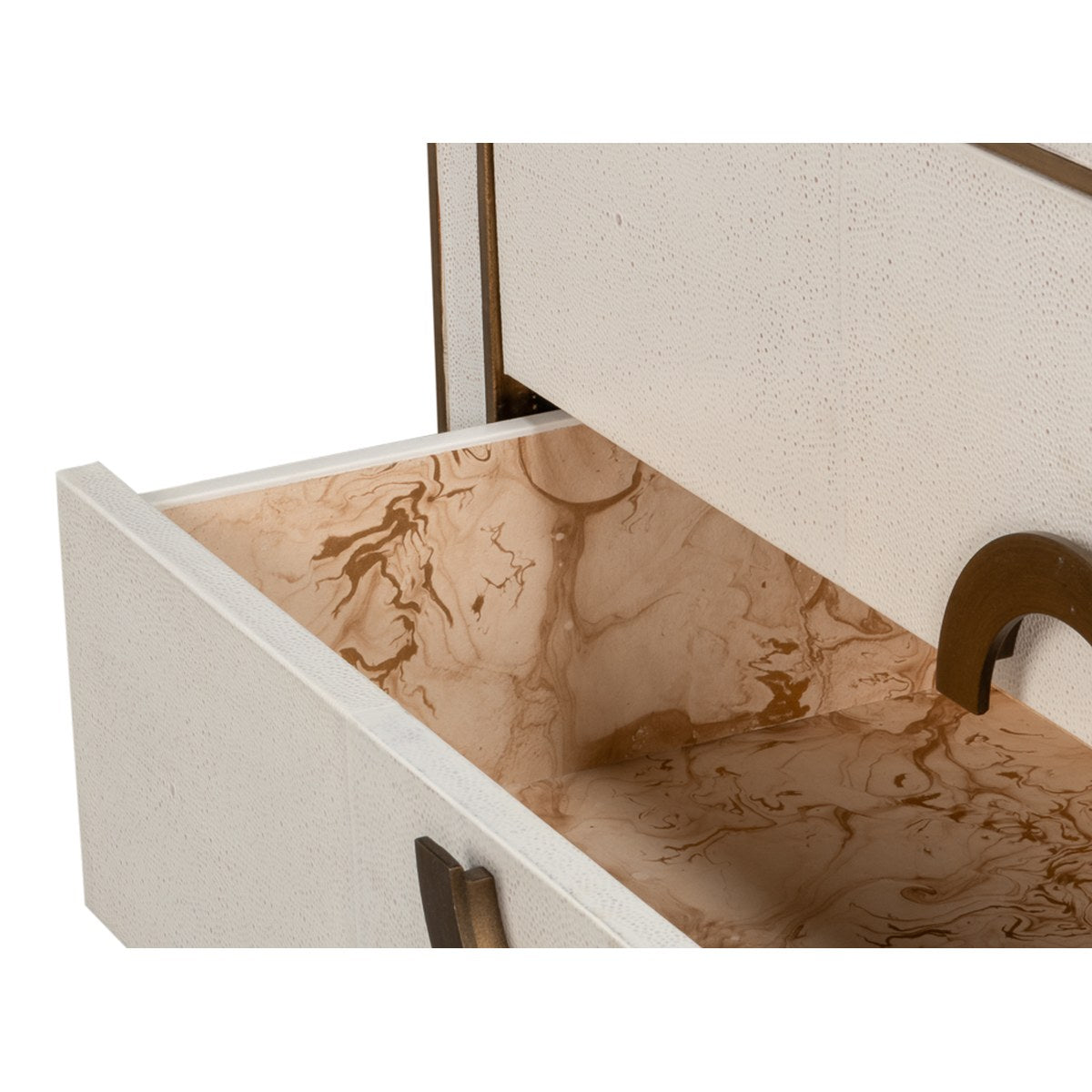 Gabriella 8-Drawer Chest - Osprey White - detail view
