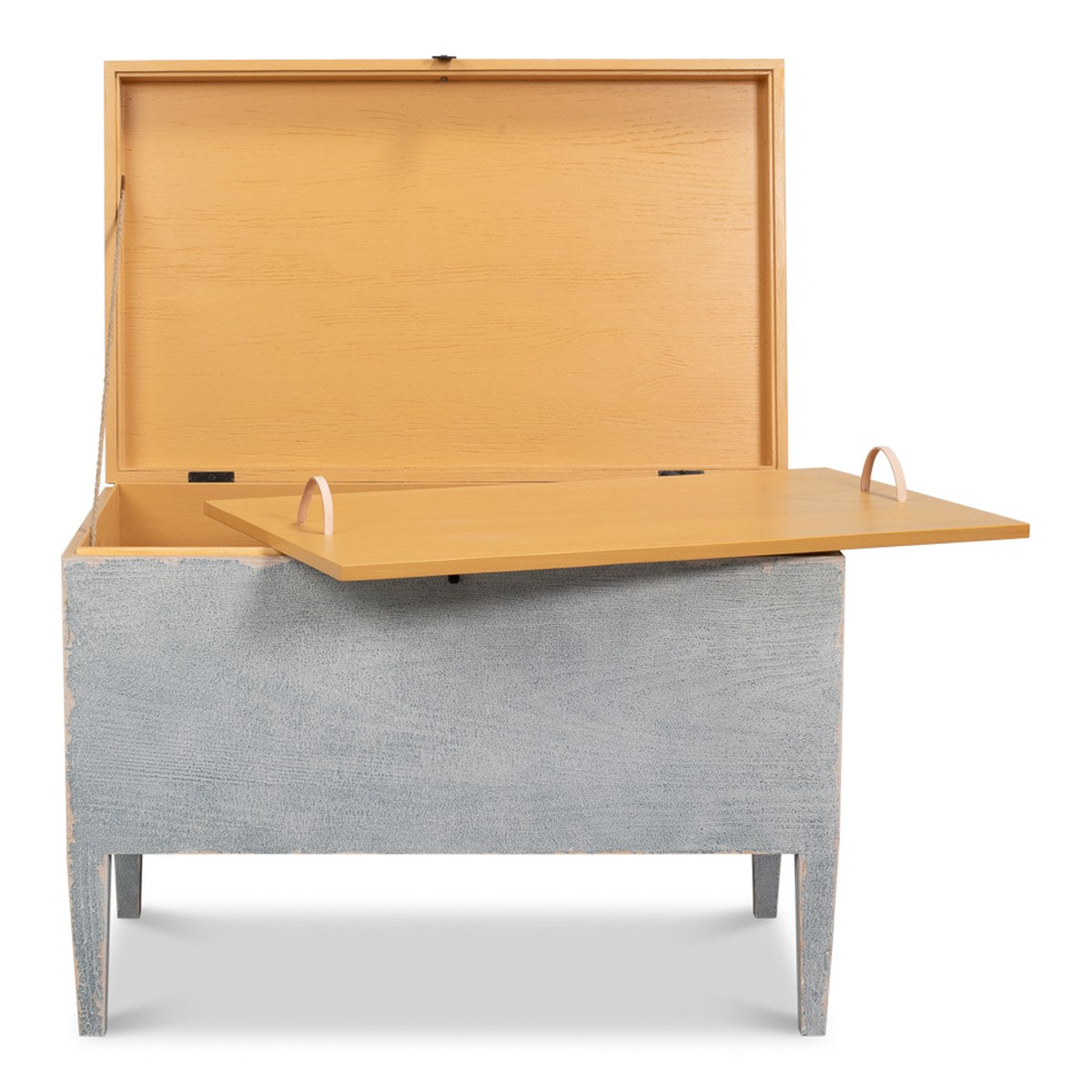 Trunk Side Table with Secret Storage - detail view