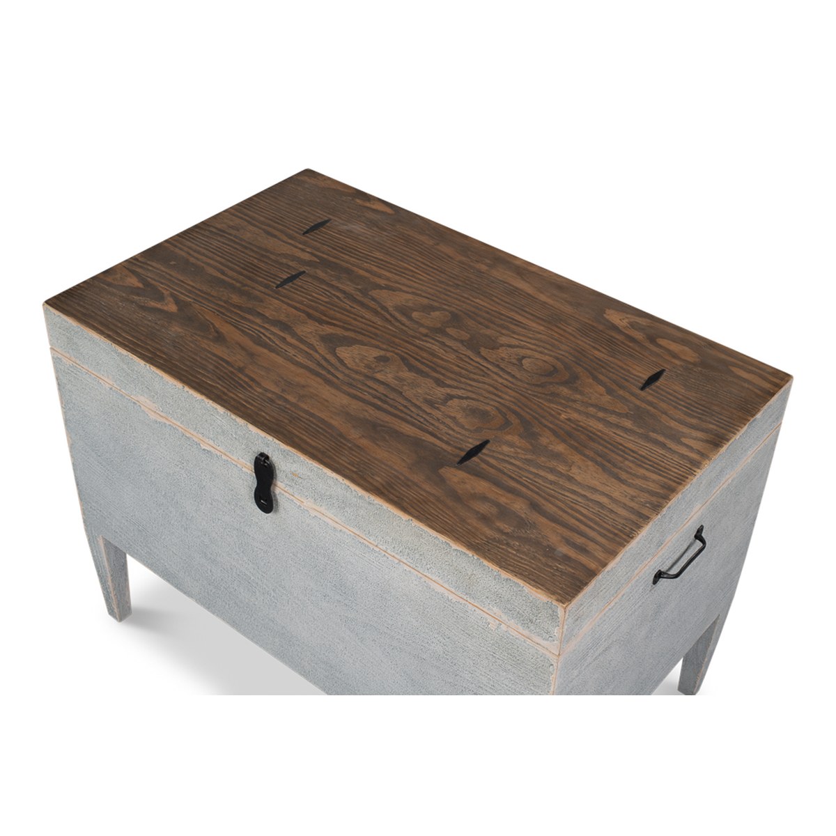 Trunk Side Table with Secret Storage - detail view