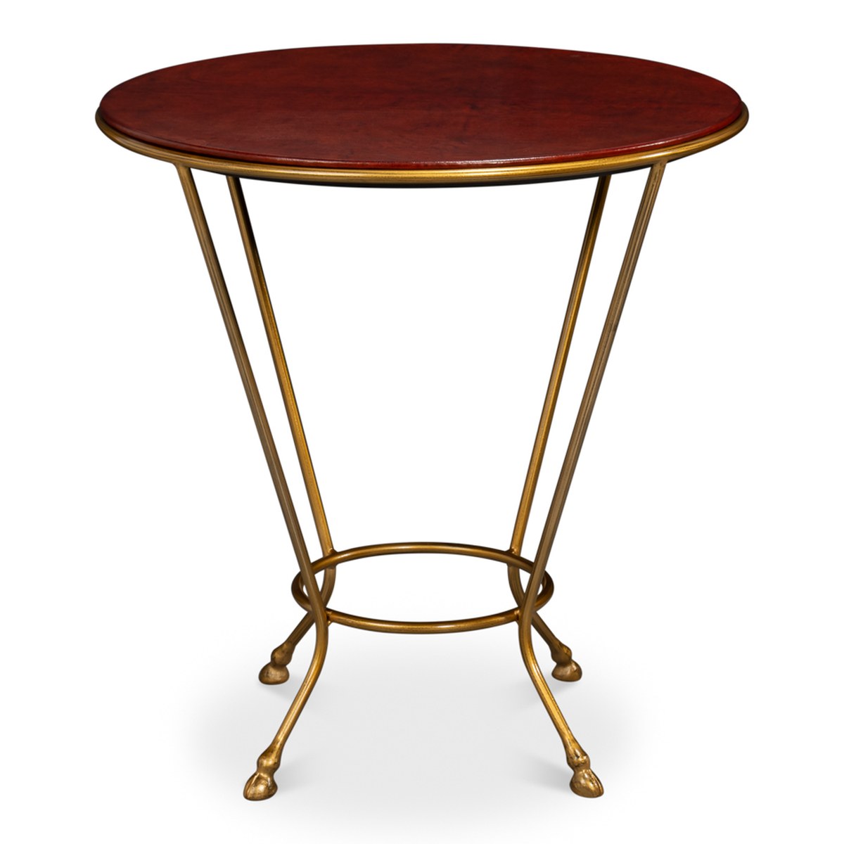 Ashbourne Regency Side Table - Antique Brown and Gold front view