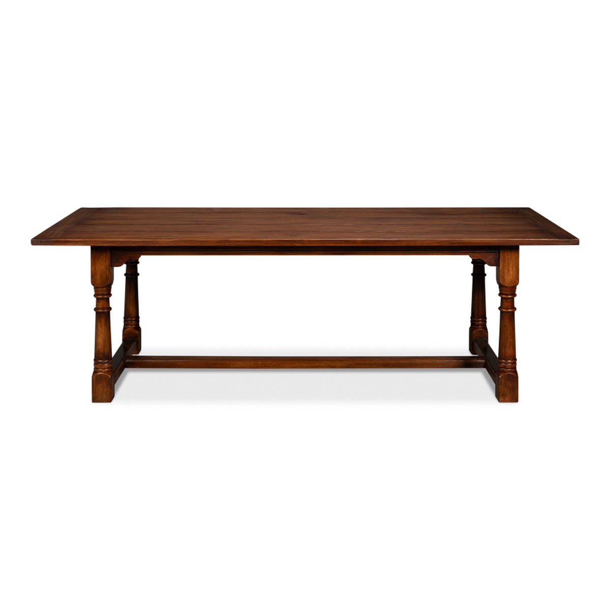Pembroke Club Dining Table 96" - Brown front view