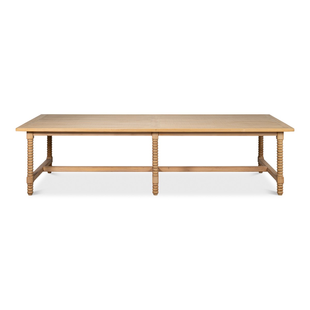 Provence Harvest Dining Table 120" - NATURAL front view