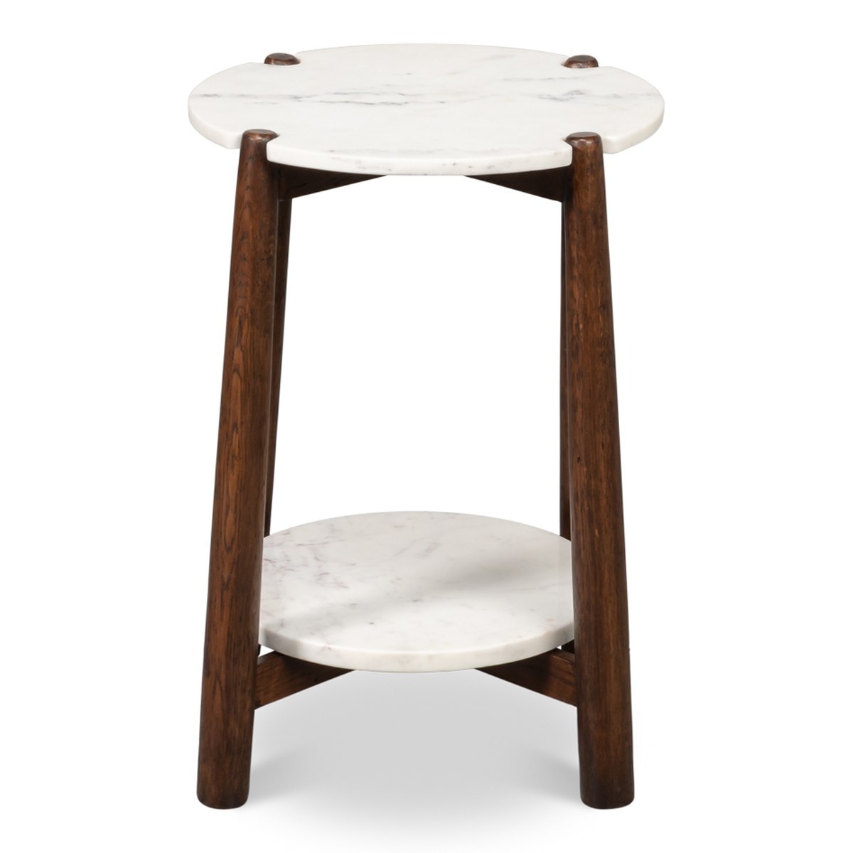 Larsen Side Table - White front view