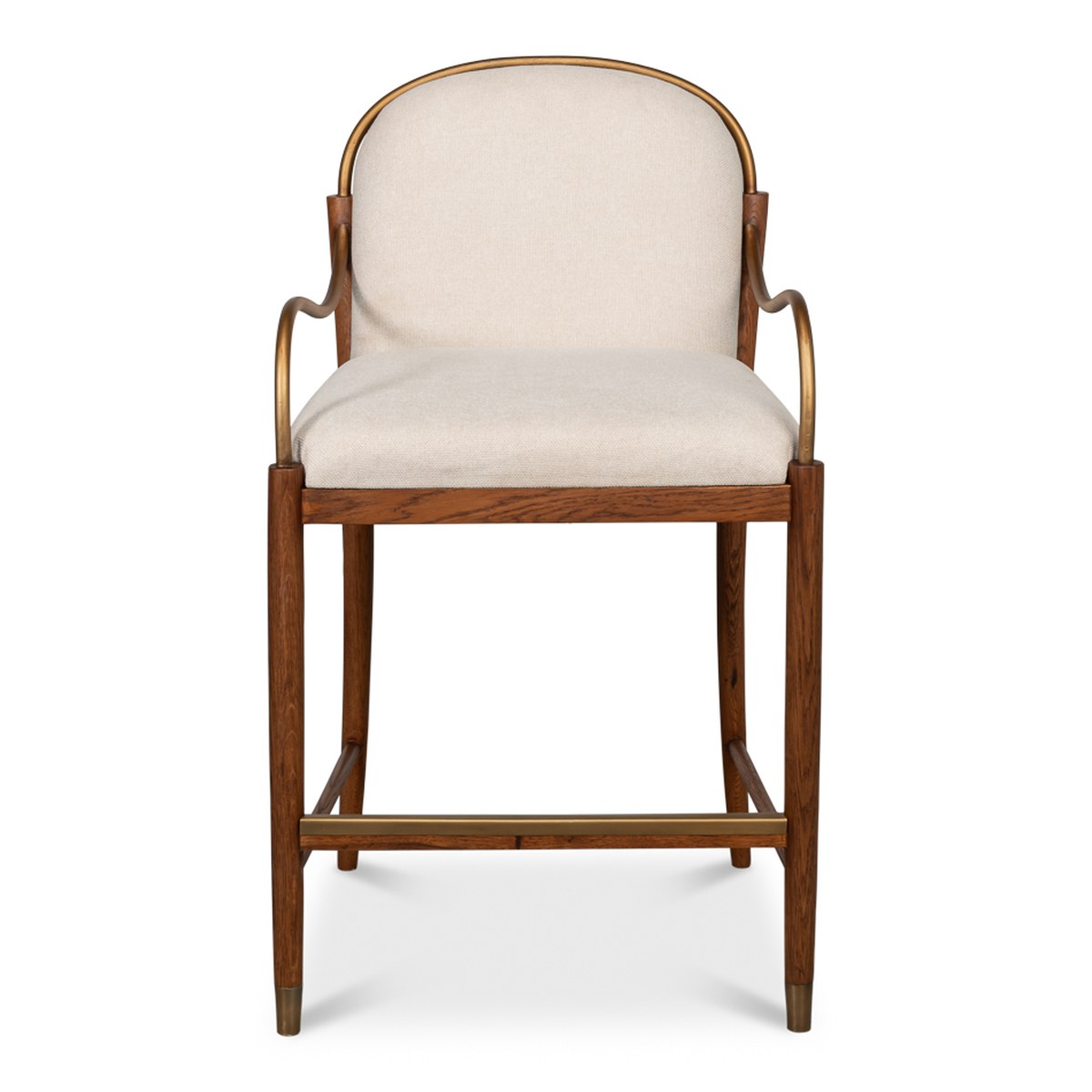 Auden Bar & Counter Stool - White front view