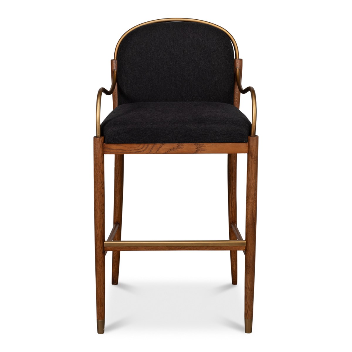 Auden Bar & Counter Stool - Black front view