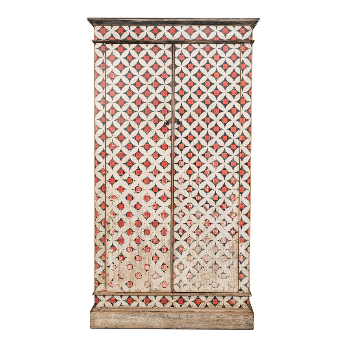 Marrakesh Painted Cabinet - Red front view