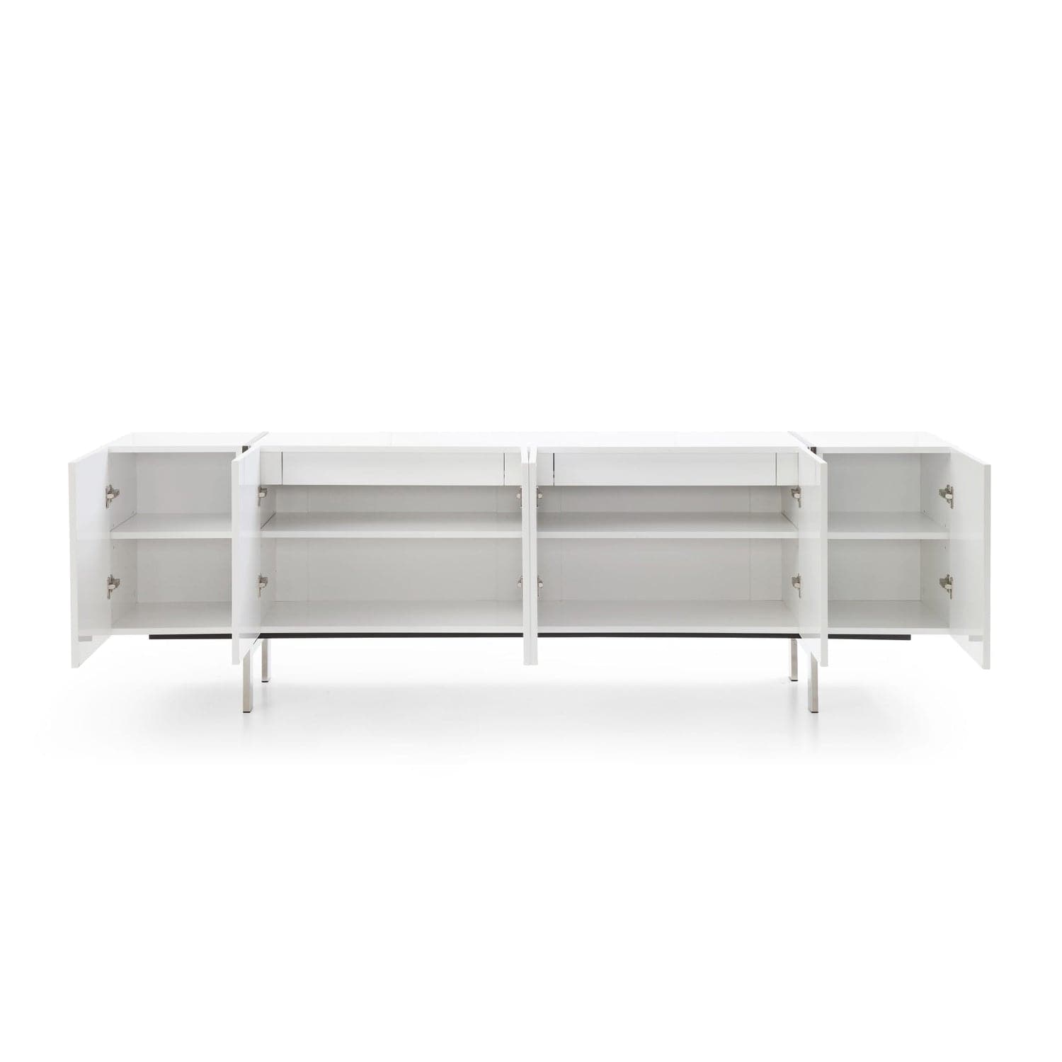 Struttura Large Buffet-Whiteline Modern Living-WHITELINE-SB1249L-WHT-Sideboards & Credenzas95"-White-5-France and Son