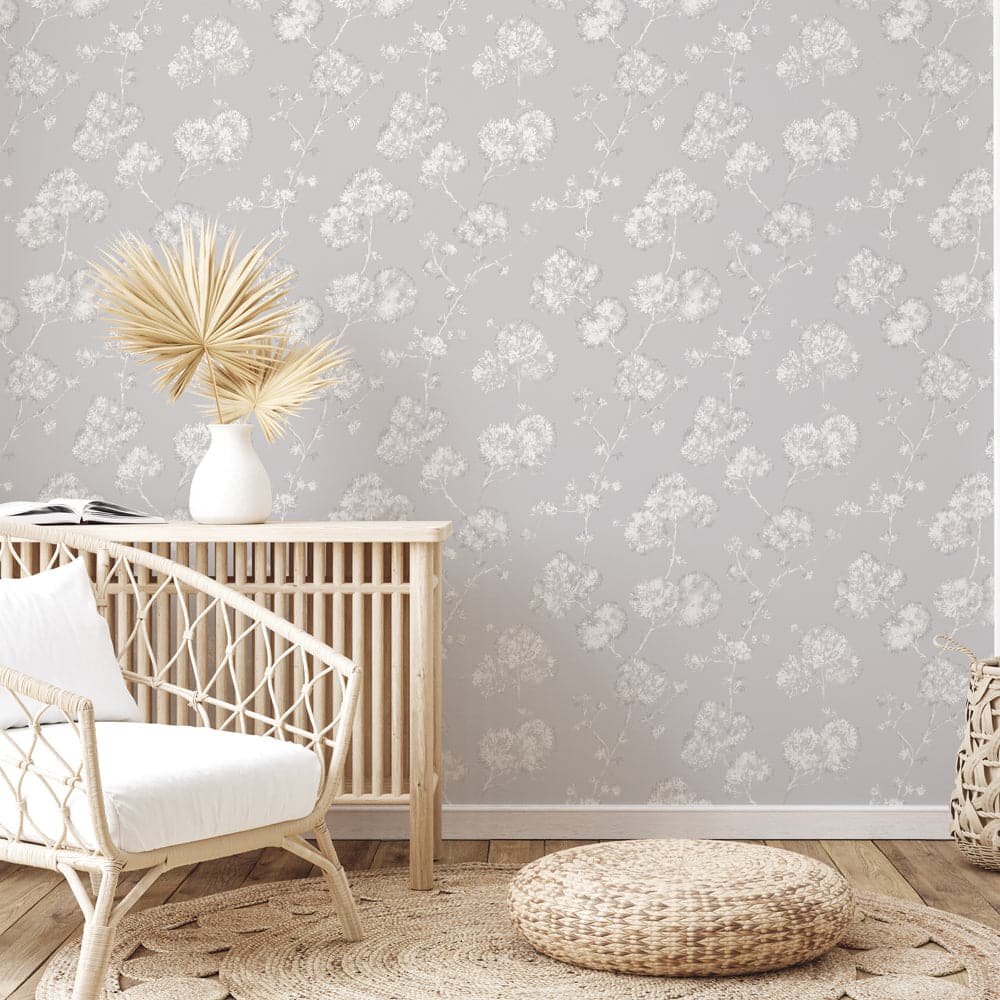 Sun-Bleached Floral Peel And Stick Wallpaper-Tempaper & Co.-Tempaper-SB15203-DecorMidnight-13-France and Son