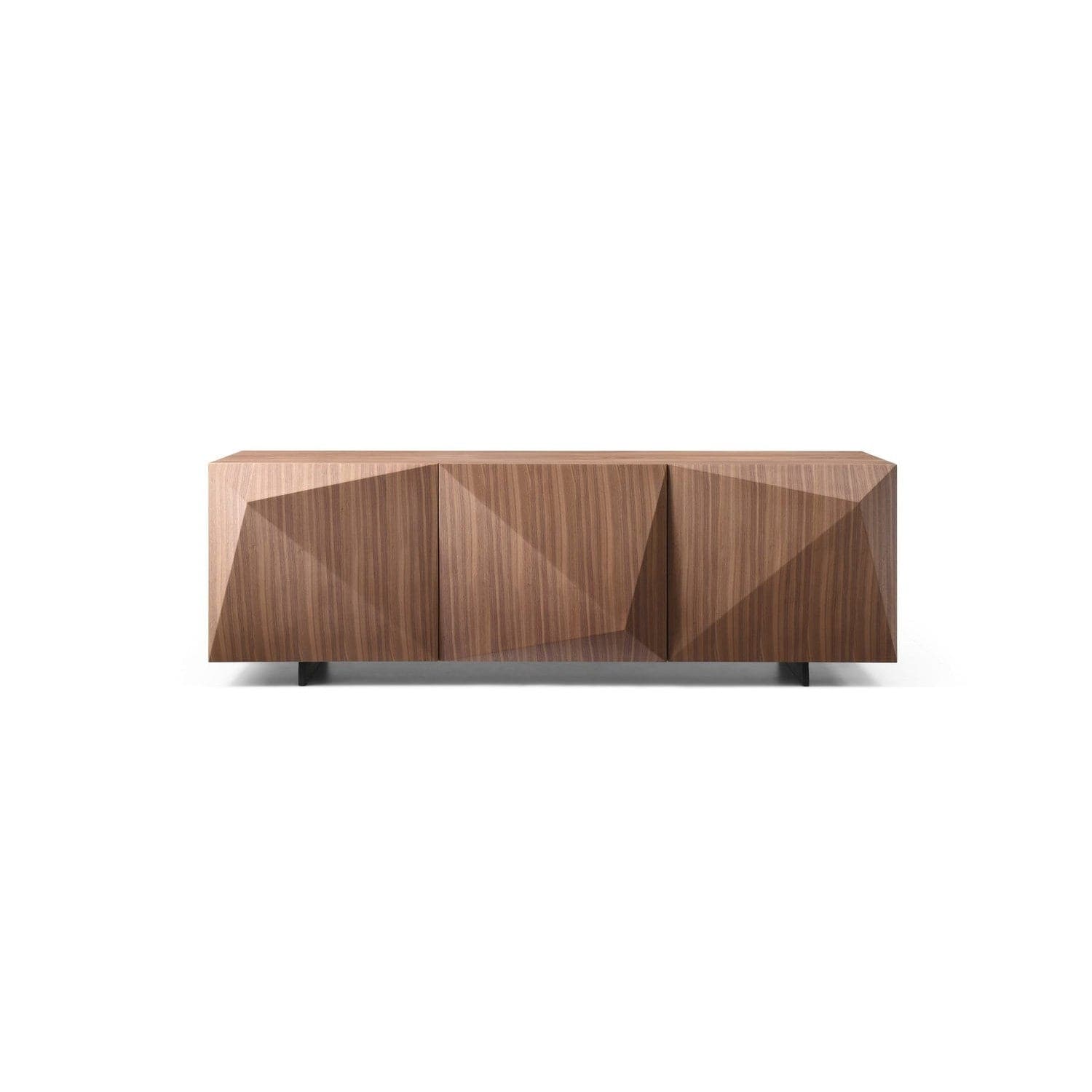 Geneva Buffet-Whiteline Modern Living-WHITELINE-SB1640-WLT-Sideboards & CredenzasWalnut-4-France and Son