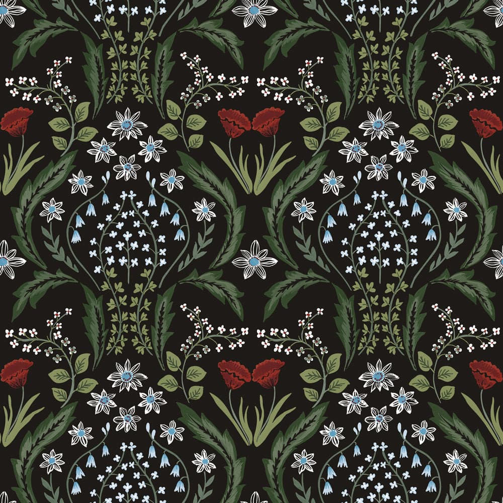 Scandi Floral Peel And Stick Wallpaper-Tempaper & Co.-Tempaper-SF5260-Wall PaperEnglish Garden-5-France and Son