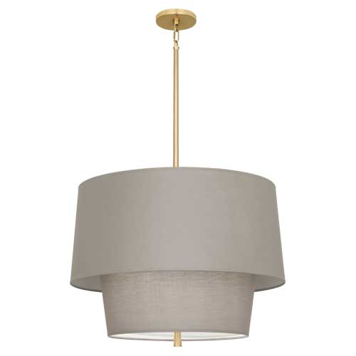 Decker Pendant - Medium-Robert Abbey Fine Lighting-ABBEY-SG137-PendantsSmoke Grey-Modern Brass-7-France and Son