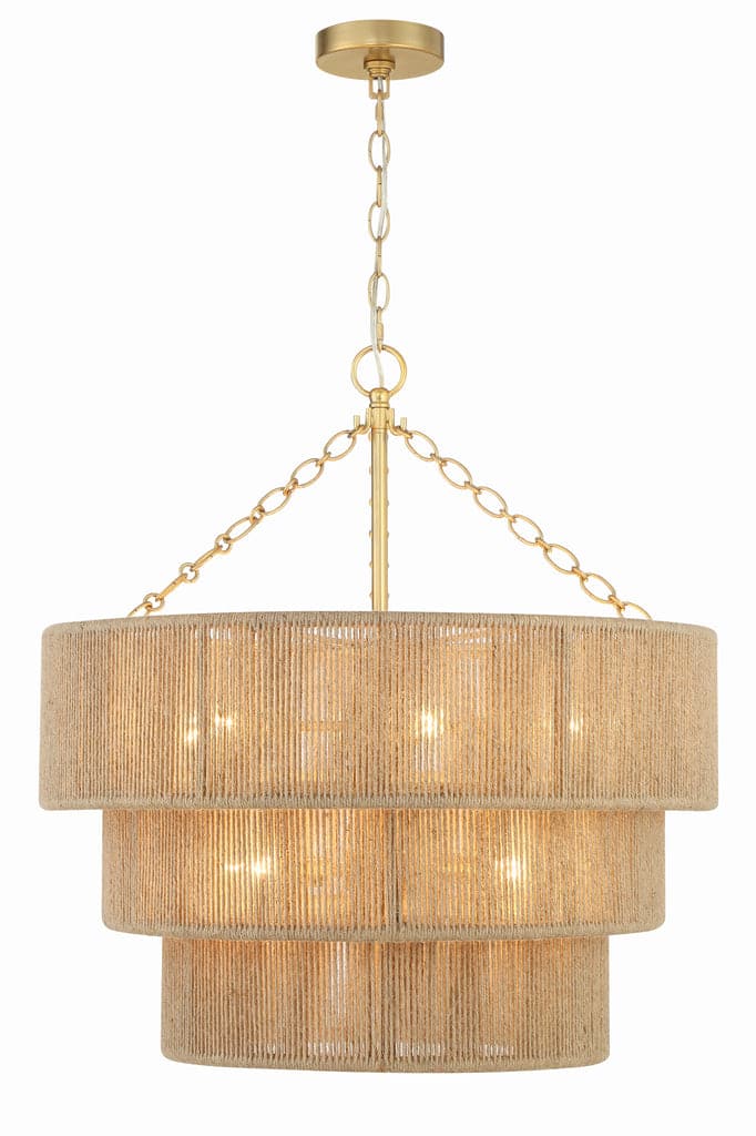 Shyla 10 Light Chandelier-Crystorama Lighting Company-CRYSTO-SHY-10907-SG-Chandeliers-4-France and Son