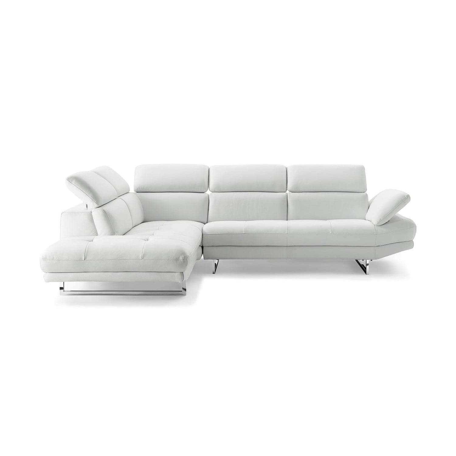 Pandora Sectional-Whiteline Modern Living-WHITELINE-SL1351L-WHT-SectionalsLAF-White-2-France and Son