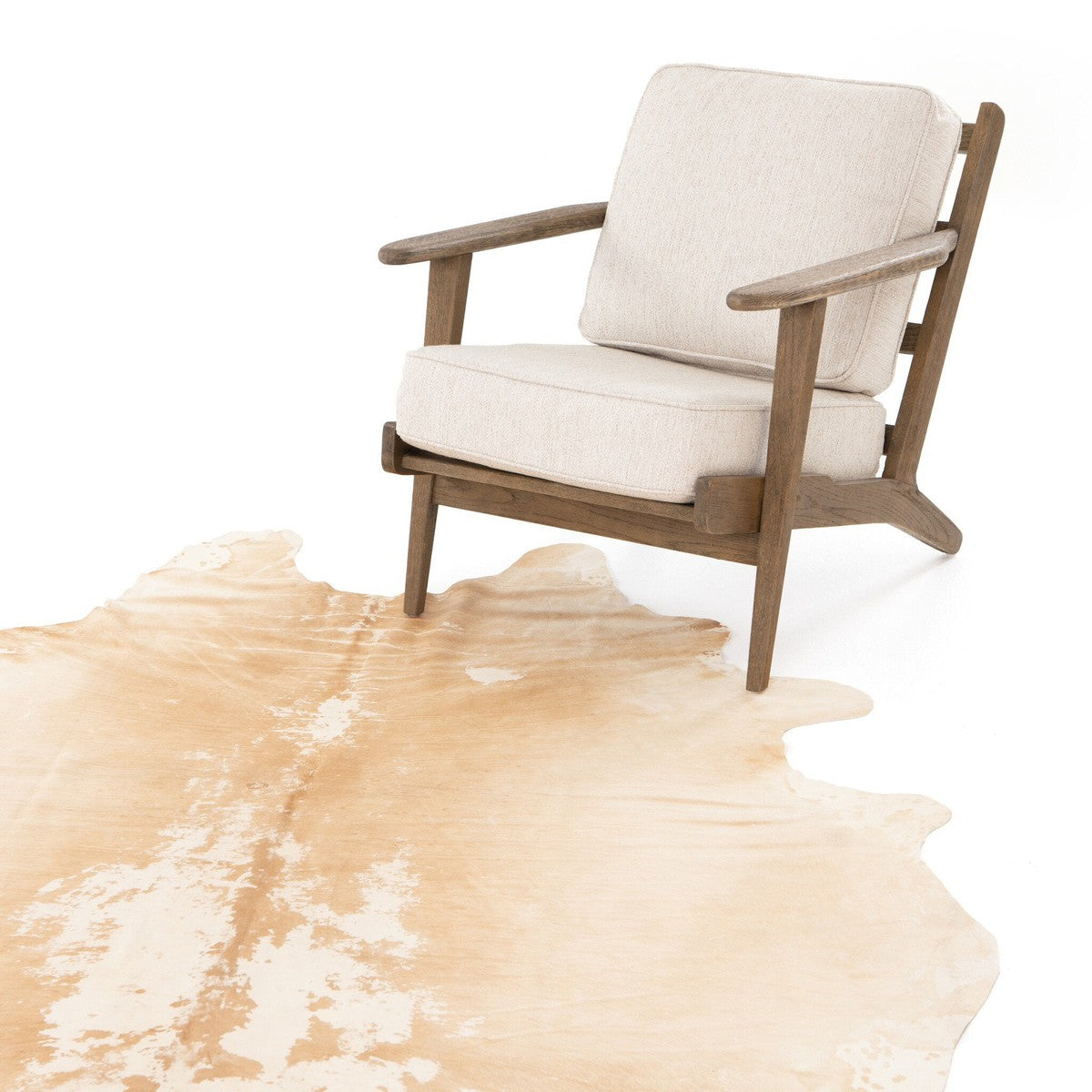 Harland Modern Cowhide Rug - Natural Brown